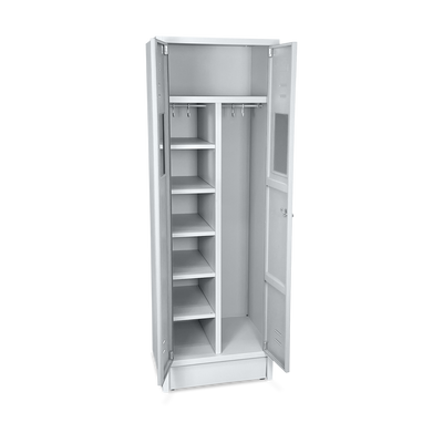 Kleiderspind (600 mm) SW-Trennung mit Spiegel & 5 Fachböden