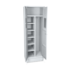 Kleiderspind (600 mm) SW-Trennung mit Spiegel & 5 Fachböden