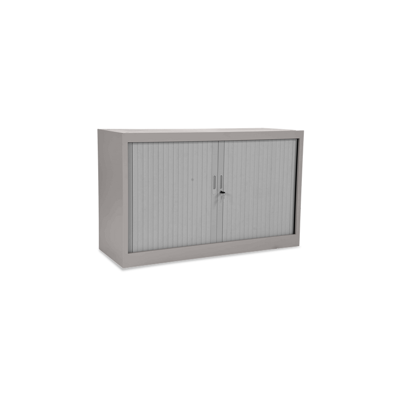 Stahl-Rollladenschrank (1,5 OH) – Korpus in Weißaluminium
