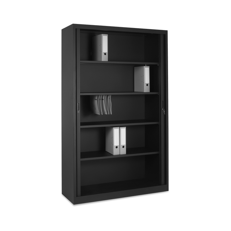 Stahl-Rollladenschrank (5 OH) – Korpus in Tiefschwarz