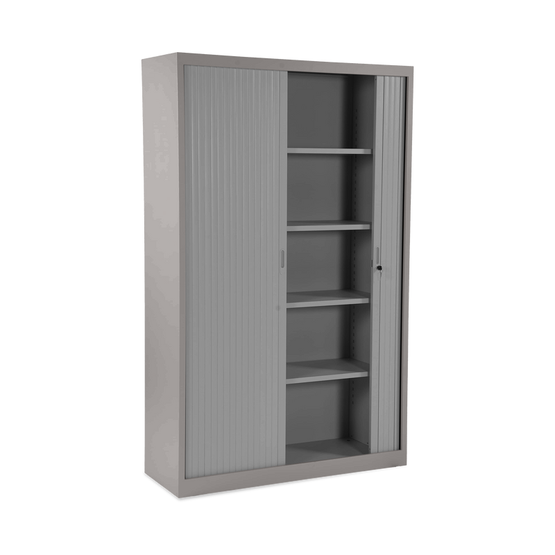 Stahl-Rollladenschrank (5 OH) – Korpus in Weißaluminium