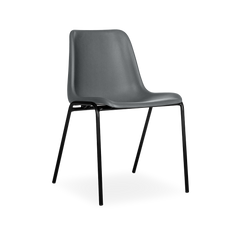 Stapelbarer Kunststoff Schalenstuhl "Basic" in Anthrazit