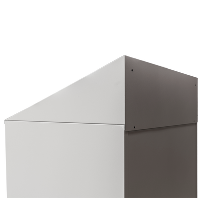 Schrägdach für Spinde in Lichtgrau