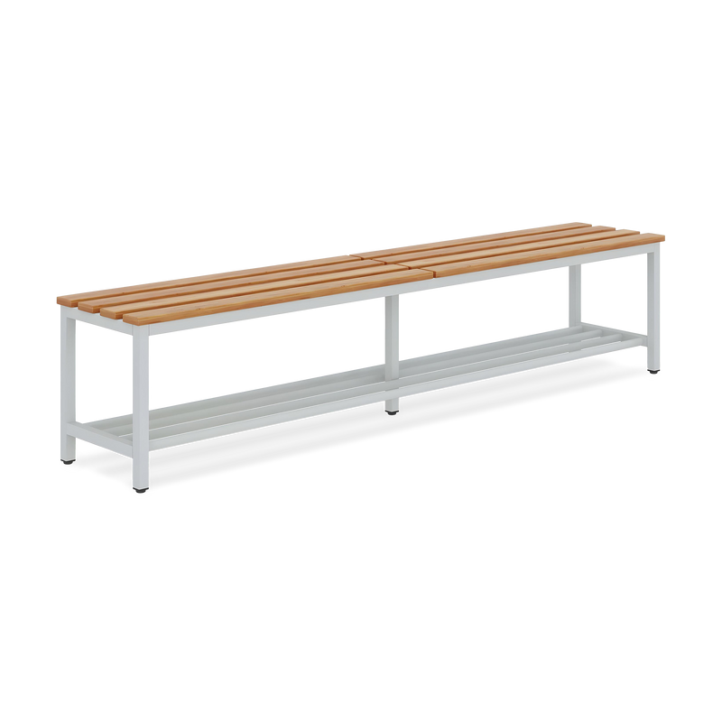 Sitzbank mit Holzlatten & Schuhrost (optional) - 1000-2000 mm