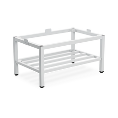 Fußgestell mit Schuhrost für Spinde in Lichtgrau