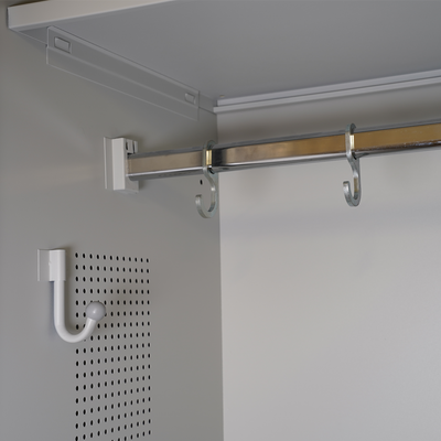 Metallspind mit Sitzbank und Klappbox