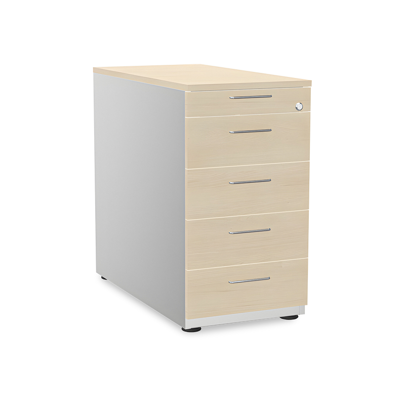 Standcontainer aus Holz & Stahl – 790 mm tief mit Bodengleiter