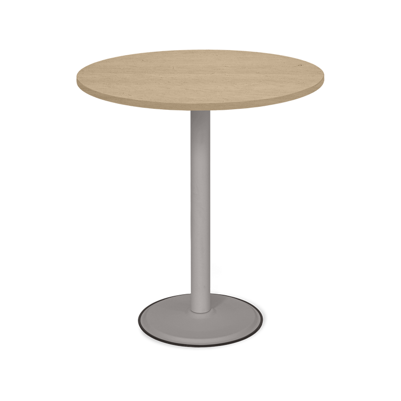 Runder Stehtisch – Ø 800 mm | G: Weißaluminium P: Ahorn