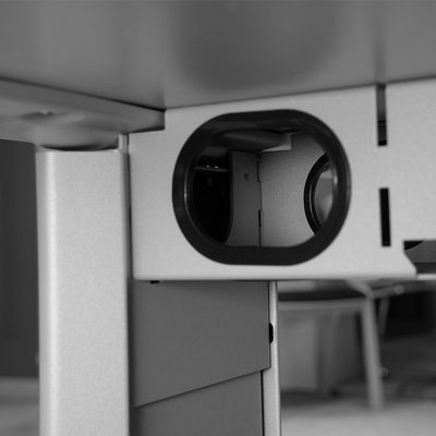 SET | T-Fuß Schreibtisch mit Holz-Rollcontainer (3 Schübe)