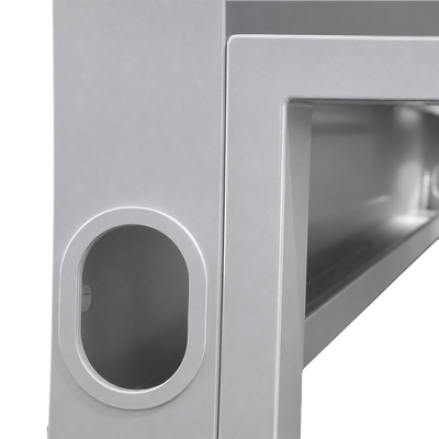 Schreibtisch mit 4 Schubladen und Orgaleiste – Gestell Weißaluminium