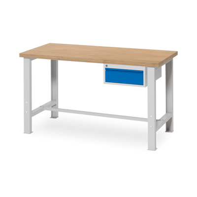 Werkbank 1500 mm breit – Fixe-Höhe & Quer-Travese | Budget-Star