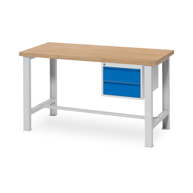Werkbank 1500 mm breit – Fixe-Höhe & Quer-Travese | Budget-Star