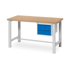 Werkbank 1500 mm breit – Fixe-Höhe & Quer-Travese | Budget-Star