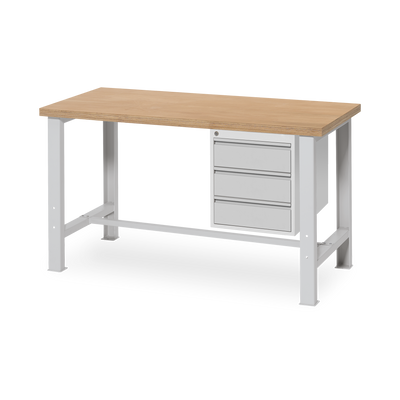 Werkbank 1500 mm breit – Fixe-Höhe & Quer-Travese | Budget-Star