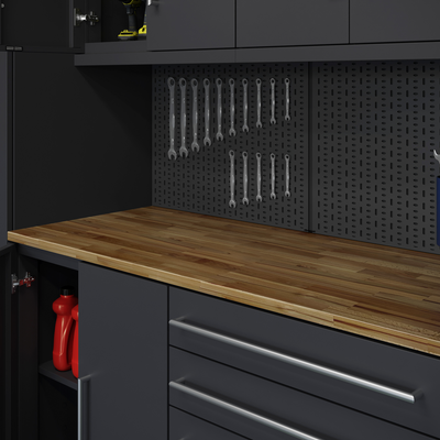 Essential – Werkbankplatte Holz/Stahl