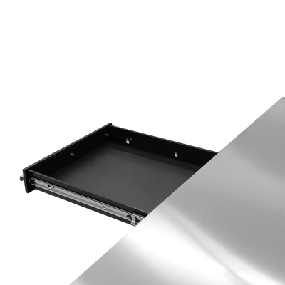 Werkbank PRO mit 12 Schubladen und 2 Schrankfächern – 2.150 mm, Tiefschwarz