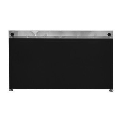 Arbeitstisch PRO mit Edelstahl-Arbeitsplatte – 1.830 mm, Tiefschwarz