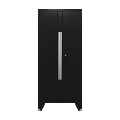 Hochschrank PRO mit T-Boden und 6 Fachböden – 900 mm, Tiefschwarz