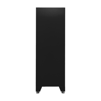 Hochschrank PRO mit T-Boden und 6 Fachböden – 900 mm, Tiefschwarz