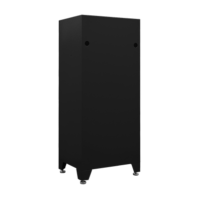 Hochschrank PRO mit T-Boden und 6 Fachböden – 900 mm, Tiefschwarz
