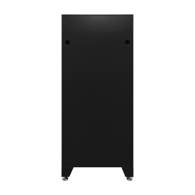 Hochschrank PRO mit T-Boden und 6 Fachböden – 900 mm, Tiefschwarz