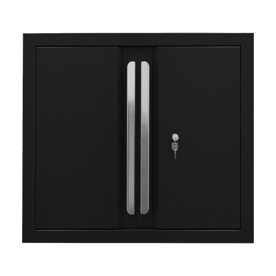 Wandschrank PRO mit 2 Türen und 1 Fachboden, 712 mm, Tiefschwarz