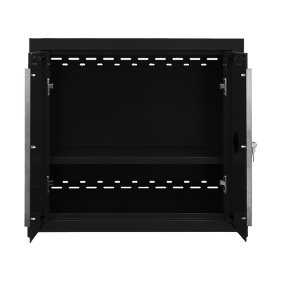 Wandschrank PRO mit 2 Türen und 1 Fachboden, 712 mm, Tiefschwarz