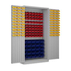 Werkstattschrank mit Lochwand für Kleinteil-Boxen