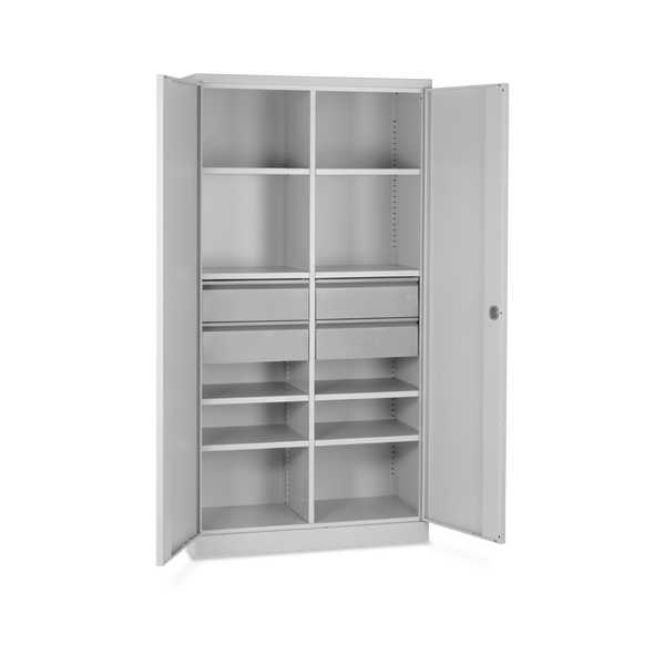 Werkstattschrank (1200 x 450) mit 4 Schubladen & 8 Fachböden