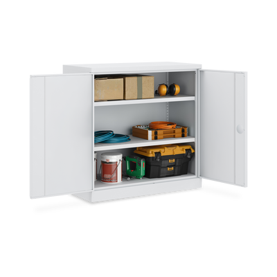 Schwerlastschrank (150 kg) mit 2 Böden (1000 x 500 x 995 mm)