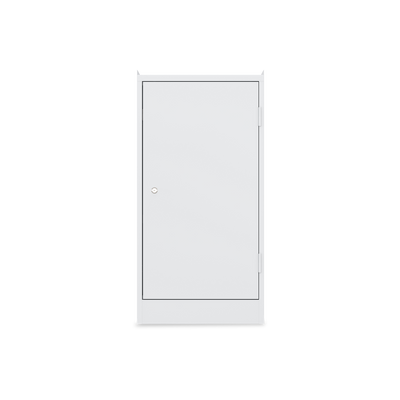 Werkzeugschrank (1-Türe) – 2 Fachböden & 1 Schublade – Lichtgrau
