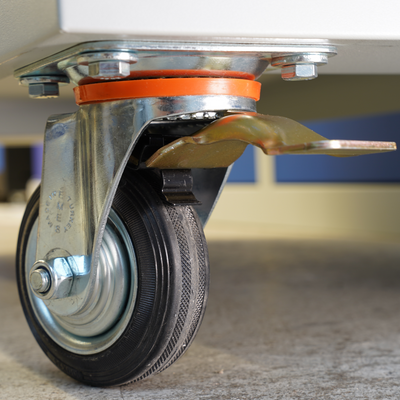 Werkzeugwagen (2-Türen) mit Lenkrollen – Lichtgrau