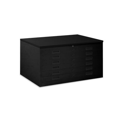 Planschrank A1 (Zeichnungsschrank) Stahl in Tiefschwarz