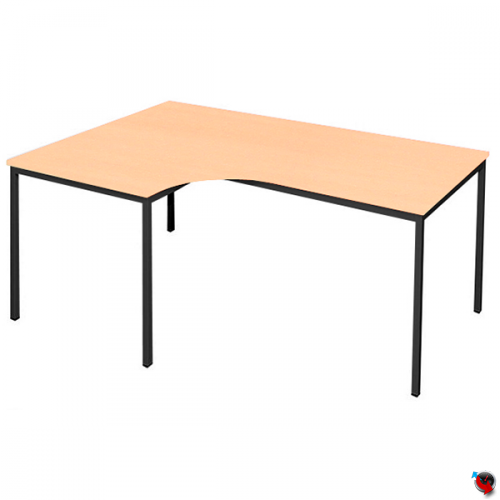 Freiformtisch-Winkel Schreibtisch 180 cm Buche Dekor Winkel links - Maß: 180 x 120/80 cm - Lieferzeit ca. 6 Wochen !!!