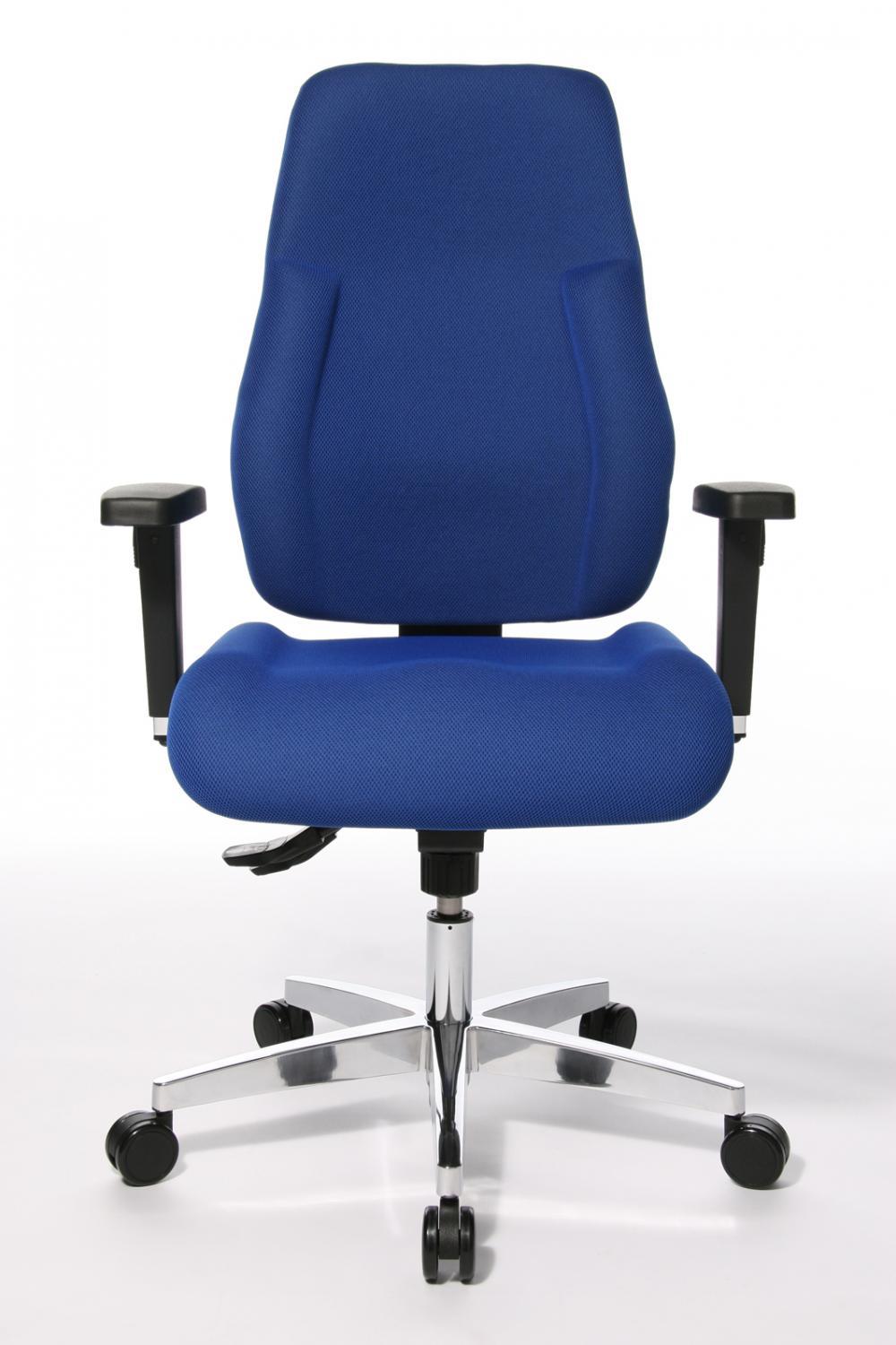 Armlehnen, und blau mit !!! 150 verstellbaren Bürodrehstuhl Bezug Der KG Sitztiefenverstellung bis perfekte