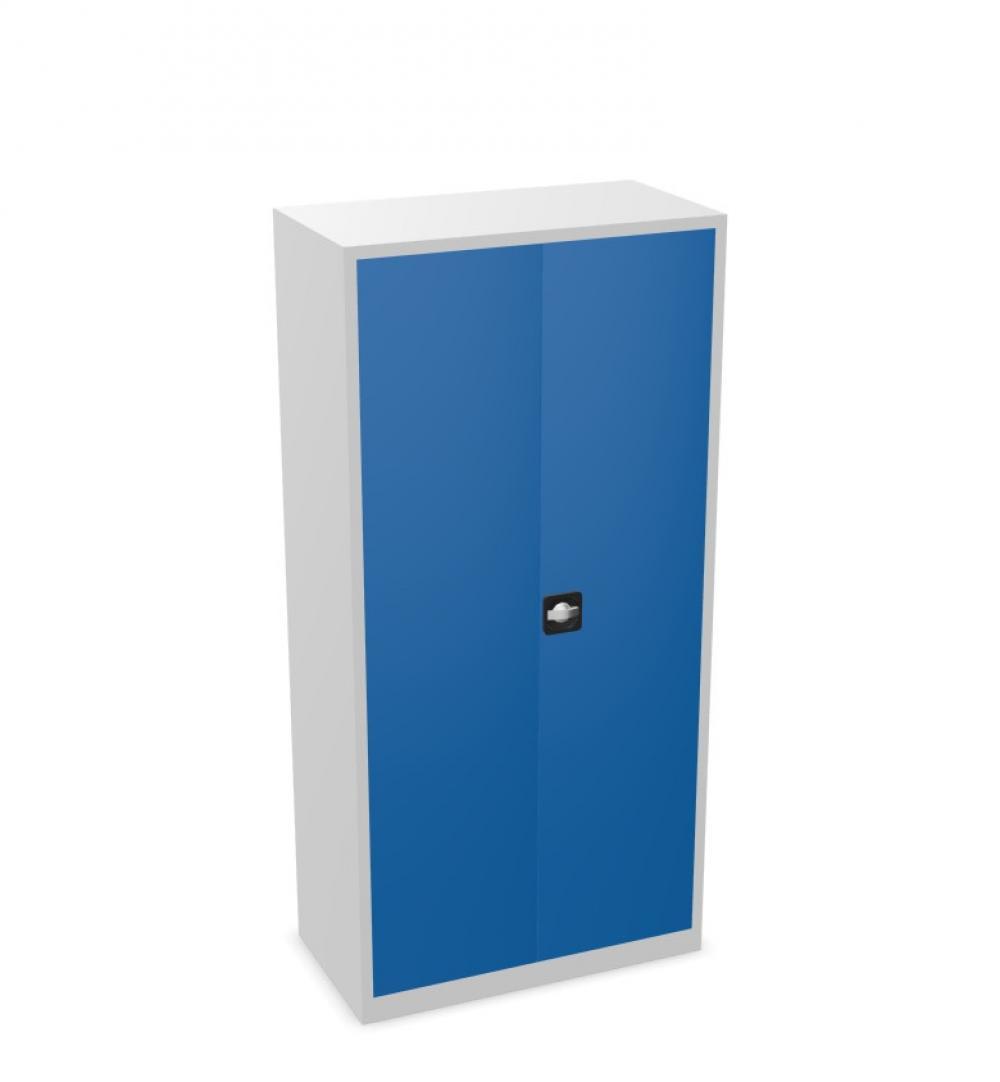1-4 Türen Stahlschrank mit Spiegelfach und Kartenhalter Grau 
