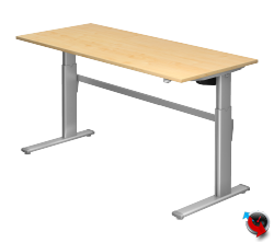 Schreibtisch-System: London-elektrisch verstellbar von 70-120 cm , Platte Ahorn- sofort lieferbar, Preishammer ! 